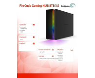 Seagate FireCuda Gaming Hub 8TB USB 3.2 Gen. 1 Czarny - 655990 - zdjęcie 6